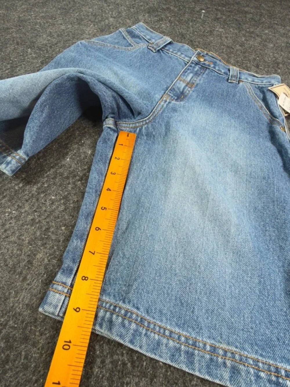VTG John Deere Carpenter Shorts Boys 12 Denim Utility Workwear Jorts NOS NWT
